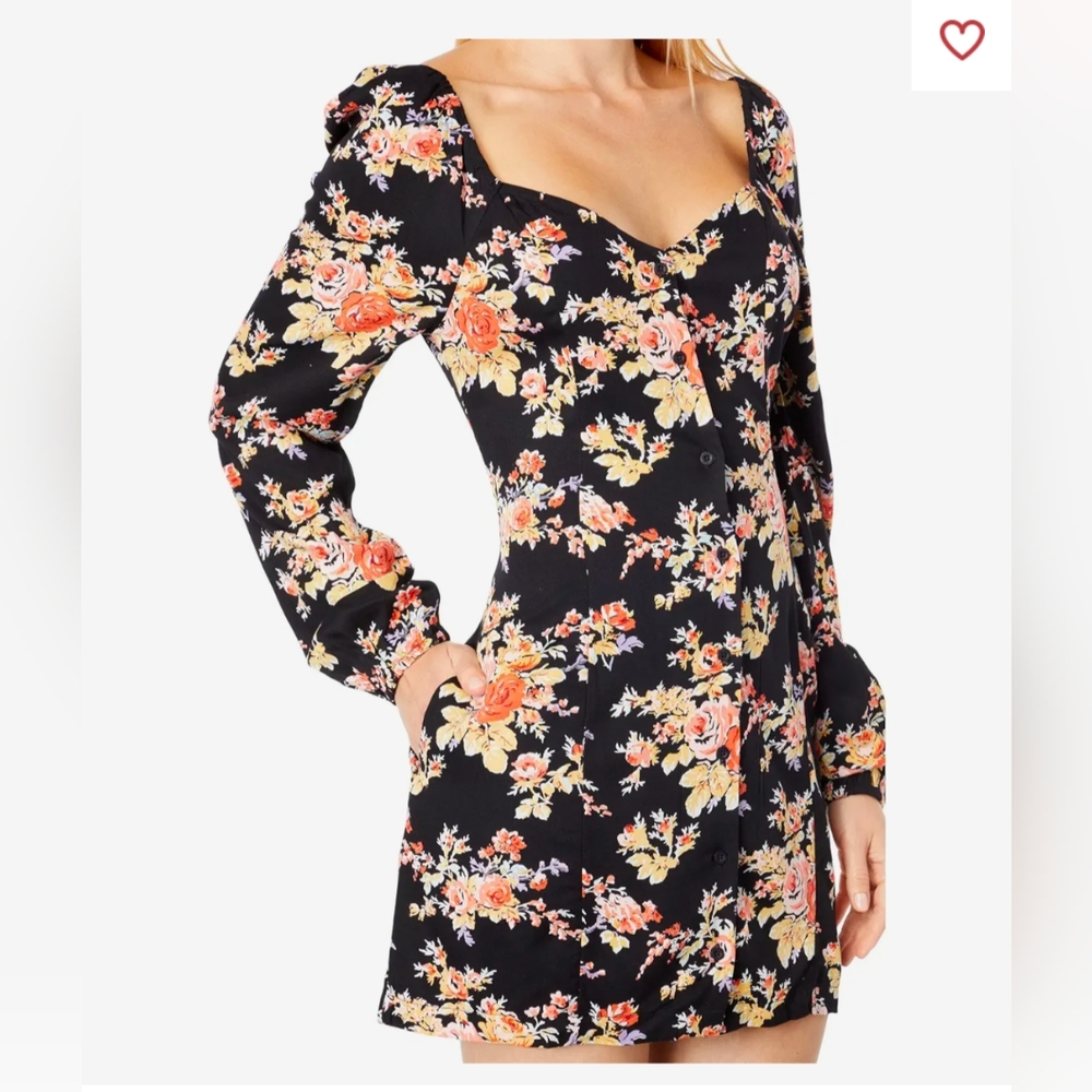RVCA Floral Black Dress
